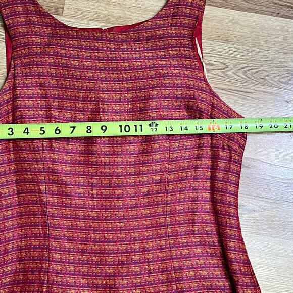 Vintage Danny Nicole Sheath Dress Pink Orange Mod Retro Made USA Size 10P preppy - Picture 7 of 10